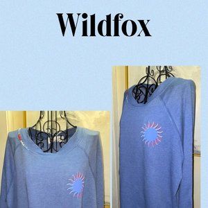 Wildfox "Del Sol Sommers Sweatshirt" in "True Blue"~Medium